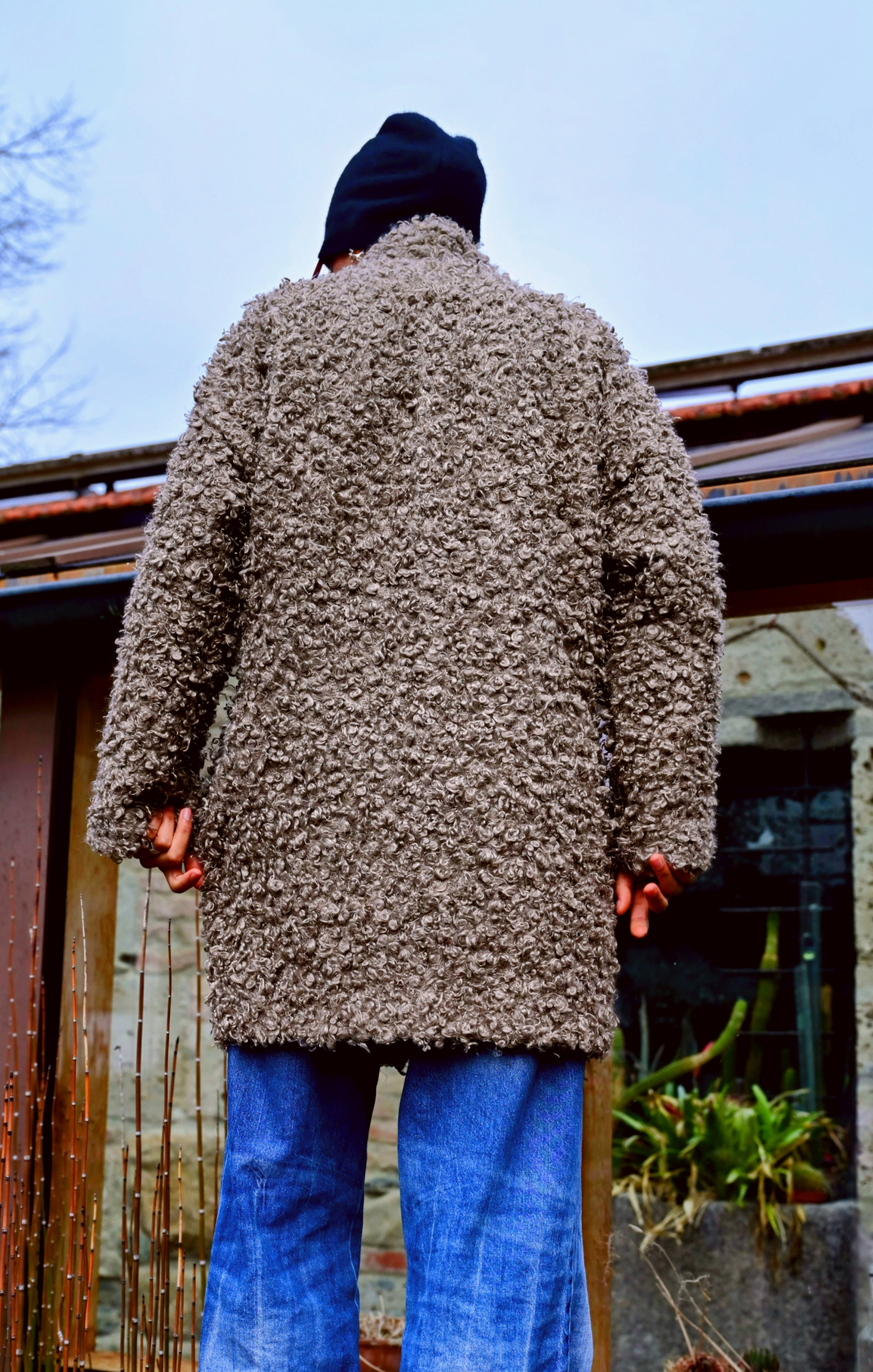 Mantel "Handgefertigter Kunstpelz Karakul"