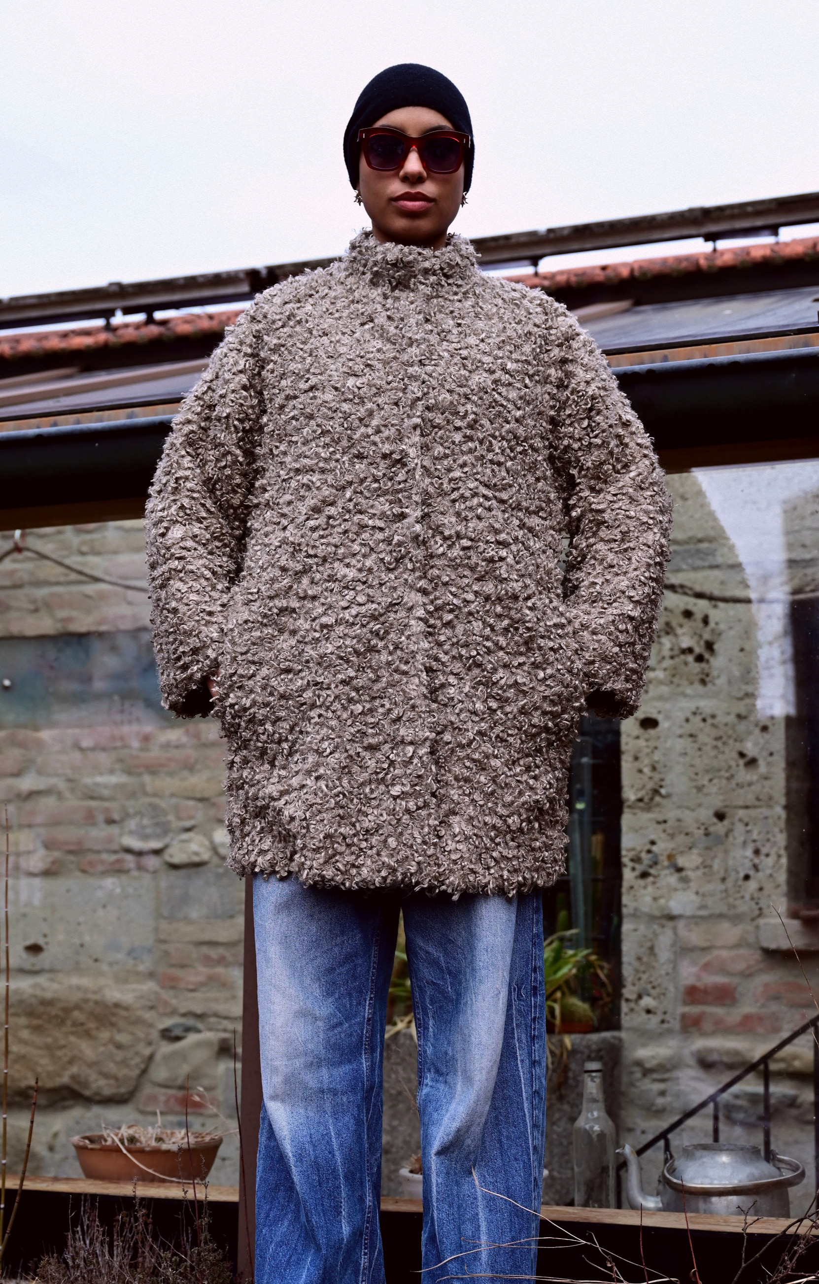 Mantel "Handgefertigter Kunstpelz Karakul" - Miniaturbild 4