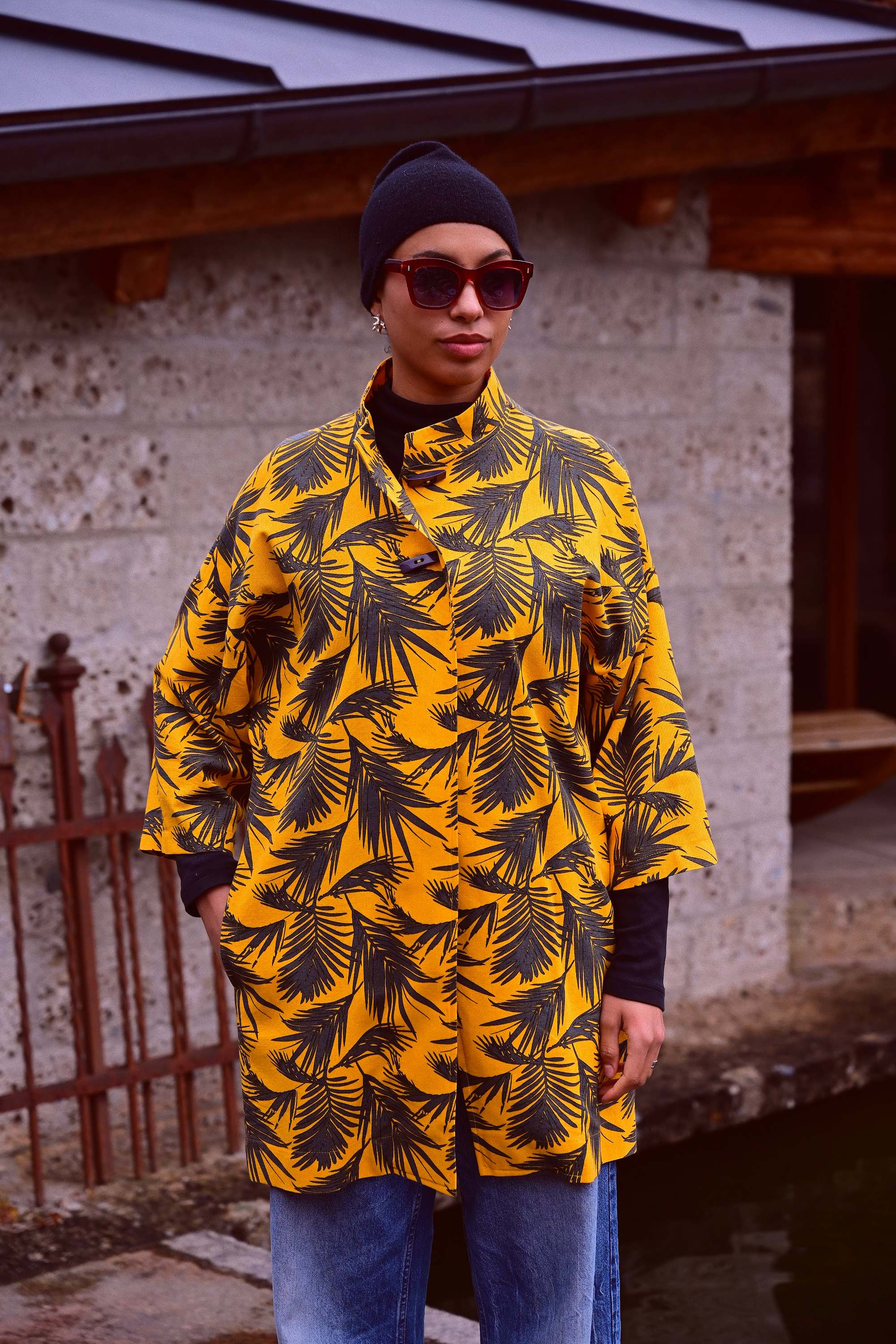 Mantel "Frühlingsgelb 3/4"