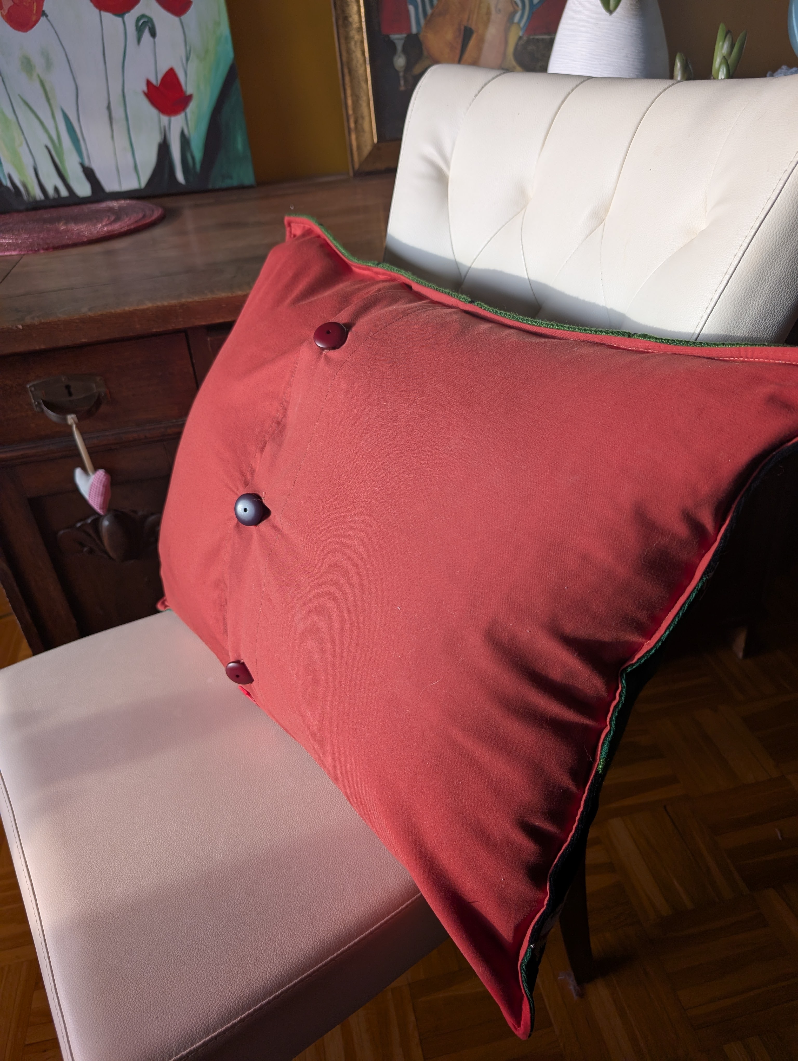 Kissen "Grüne Quadrate" - Miniaturbild 2