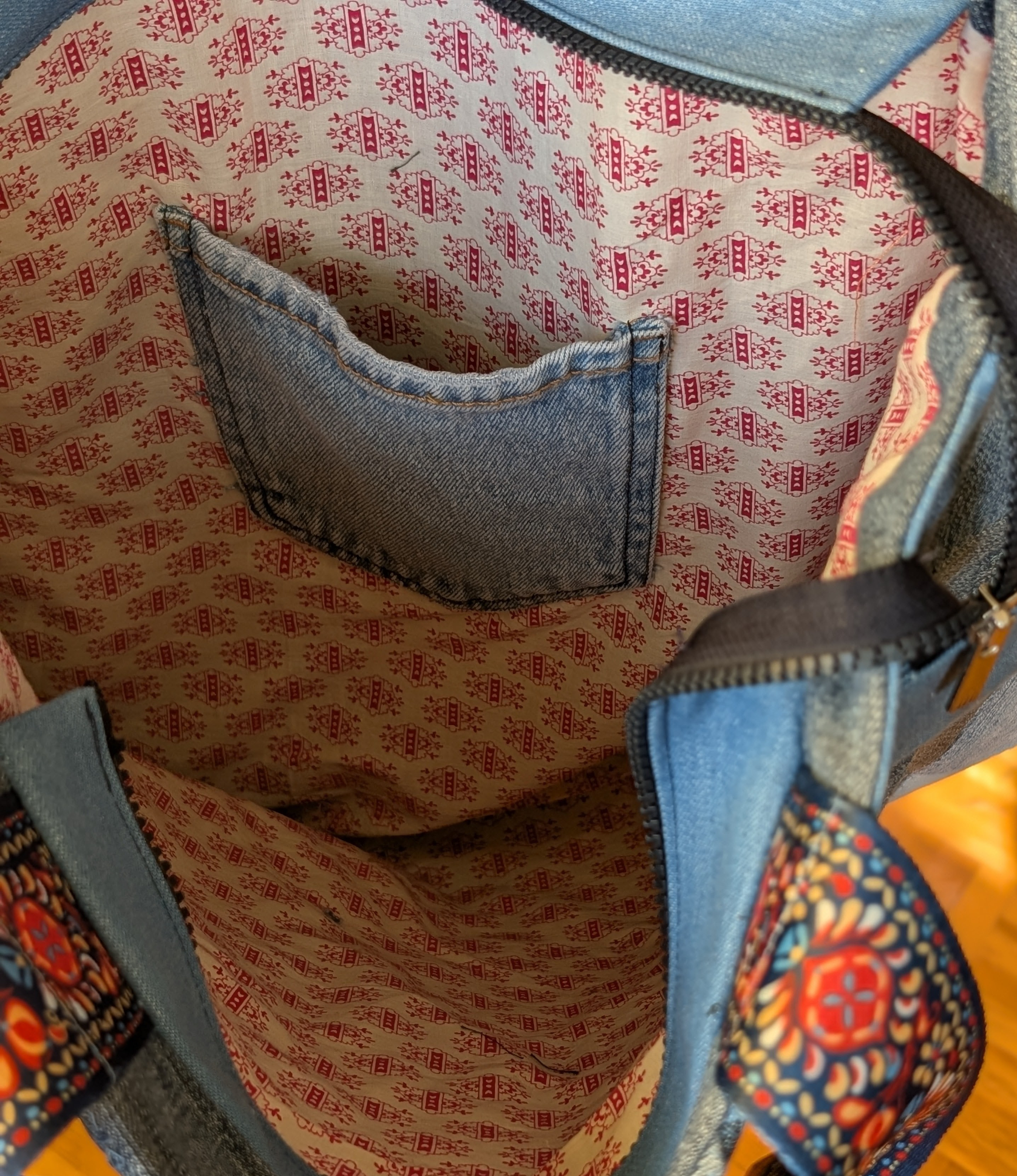 Tasche "Jeans & Quadrate" N°2 - Miniaturbild 4