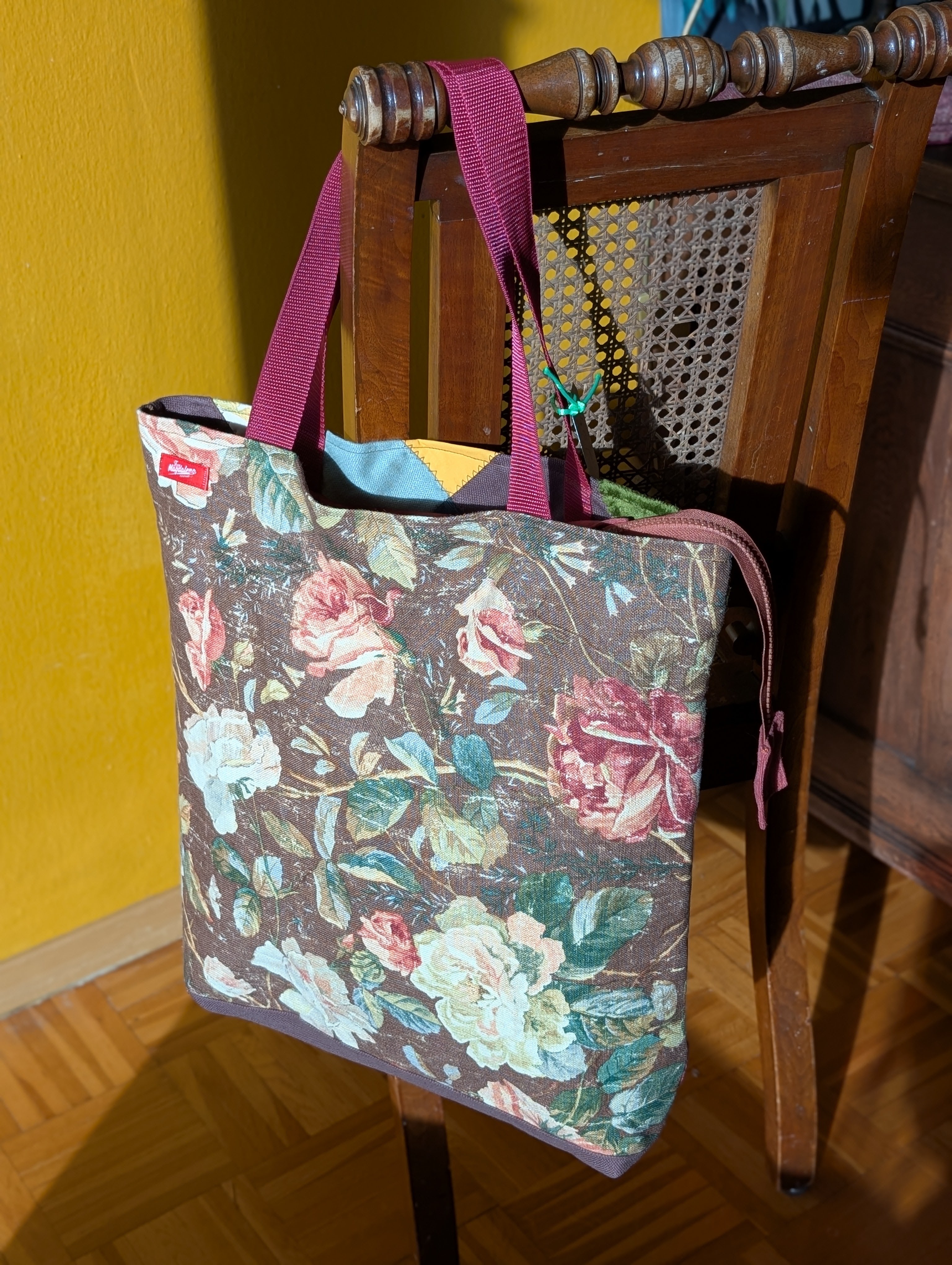 Tasche "Rosen und Quadrate" - Miniaturbild 4