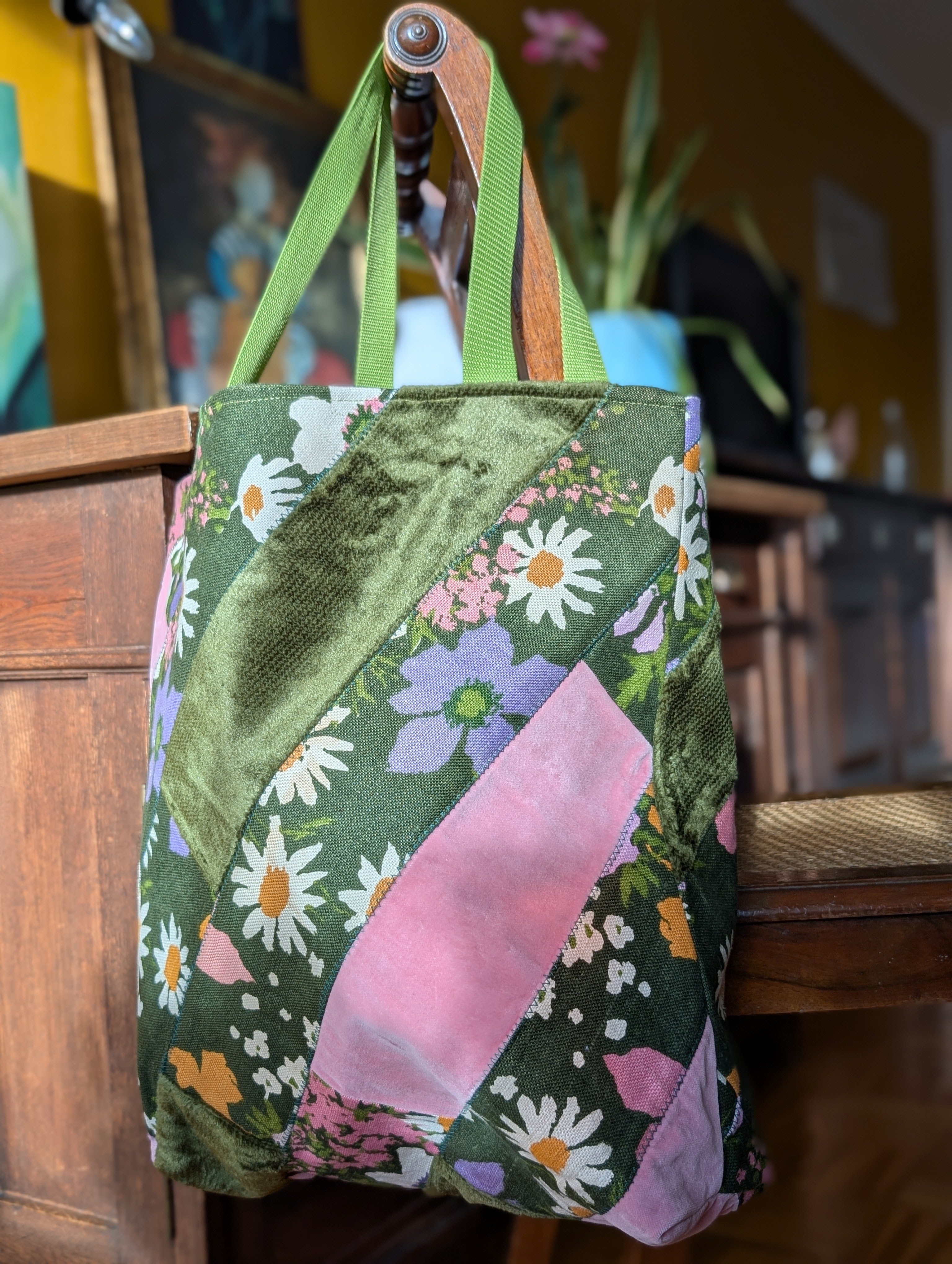 Tasche "Samt und Blume"